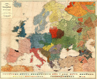 Carte Ethnographique de L'Europe, 1918